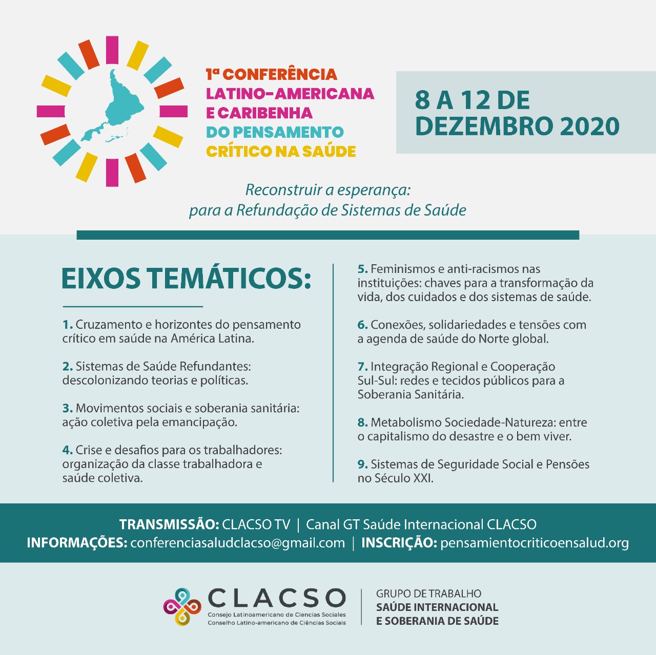 evento CLACSO 1a conf. lat am pensamento crítico na saúde